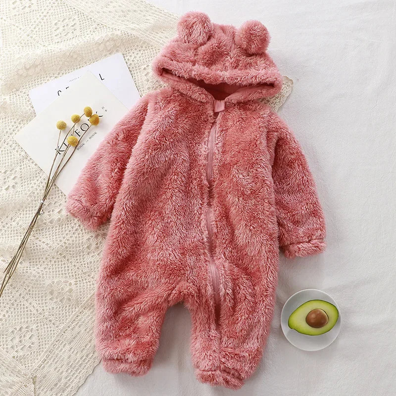 Macacão Bebê Térmico Fleece – Quentinho, Macio e Confortável | 0 a 2 Anos | Frete Grátis