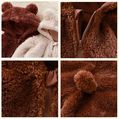 Macacão Bebê Térmico Fleece – Quentinho, Macio e Confortável | 0 a 2 Anos | Frete Grátis