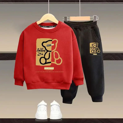 Conjunto Urso Aconchego Premium – Moletom Térmico 2–3 Anos