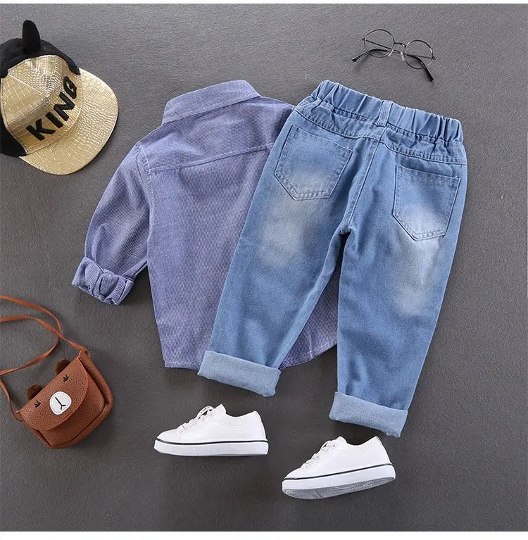 Calça Jeans Bebê Unissex com Cós Elástico – Conforto e Estilo 2 a 3 Anos