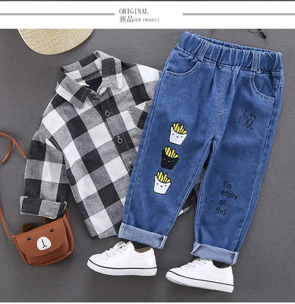 Calça Jeans Bebê Unissex com Cós Elástico – Conforto e Estilo 2 a 3 Anos