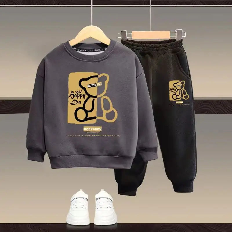Conjunto Urso Aconchego Premium – Moletom Térmico 2–3 Anos