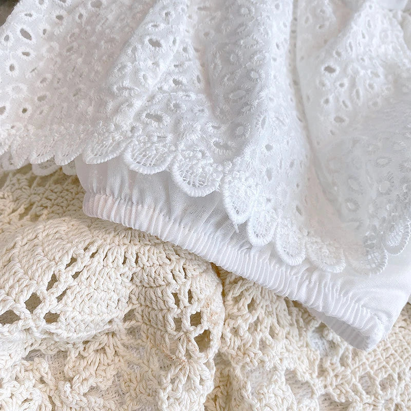 Conjunto Bebê Verão Renda Premium – Leve e Delicado