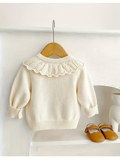 Cardigan Bebê Tricot Premium – Casaco Térmico com Botões