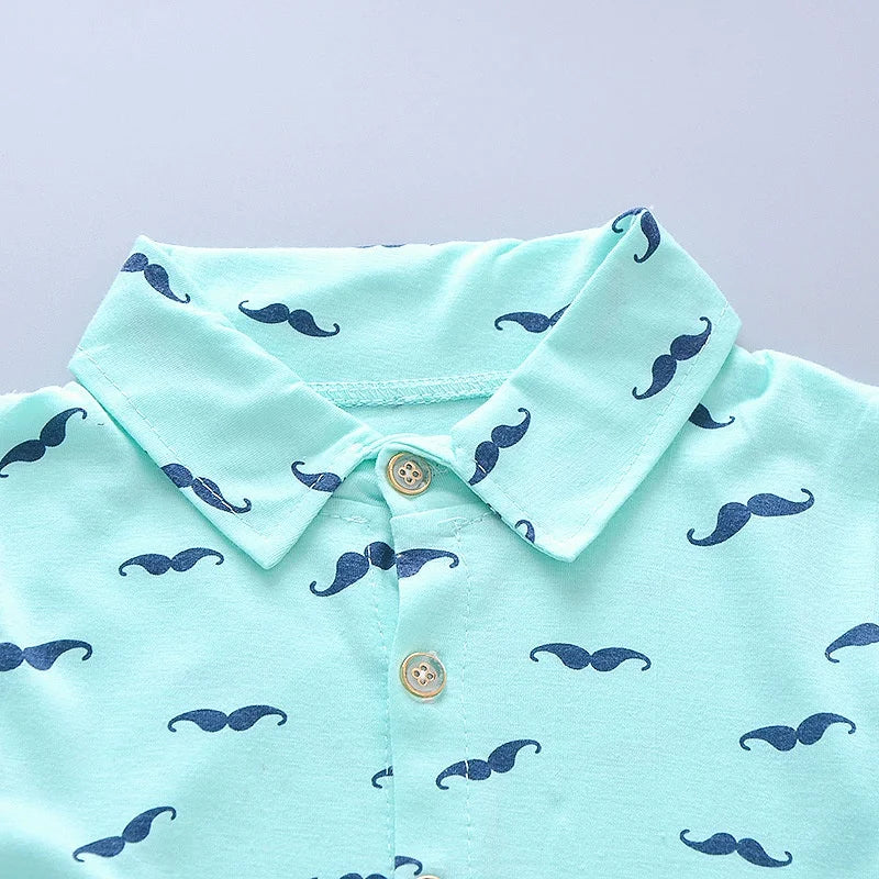 Conjunto Bebê Social Verão Premium – Camisa e Shorts em Algodão