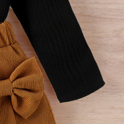 Conjunto Bebê Vintage Premium – Blusa e Saia em Cotelê Delicado