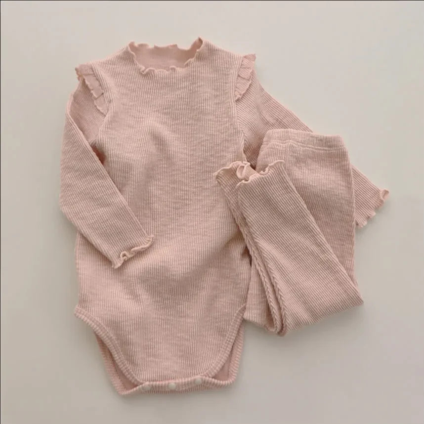 Conjunto Bebê Essencial Premium – Body e Legging em Algodão Penteado / Frete grátis