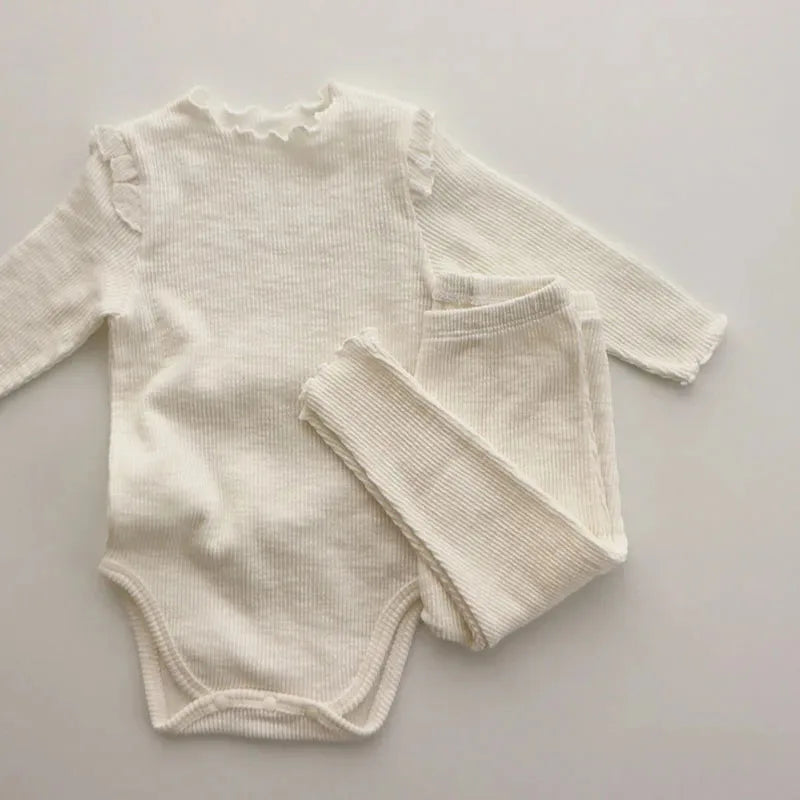 Conjunto Bebê Essencial Premium – Body e Legging em Algodão Penteado / Frete grátis