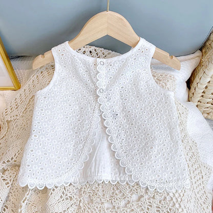 Conjunto Bebê Verão Renda Premium – Leve e Delicado