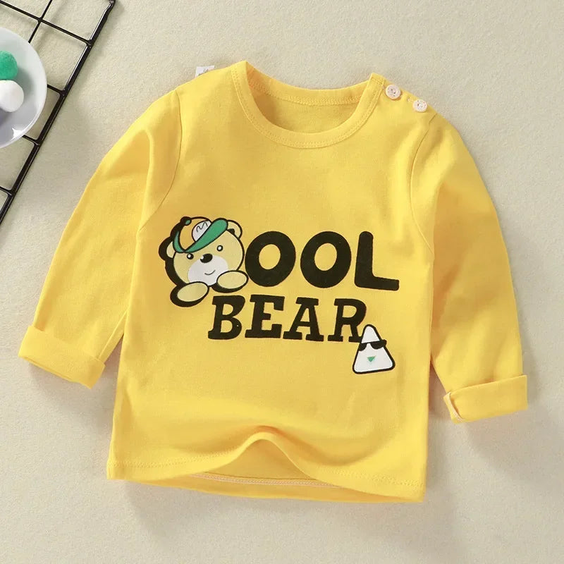 Camiseta Bebê Manga Longa Algodão Premium – Conforto 1 a 2 Anos