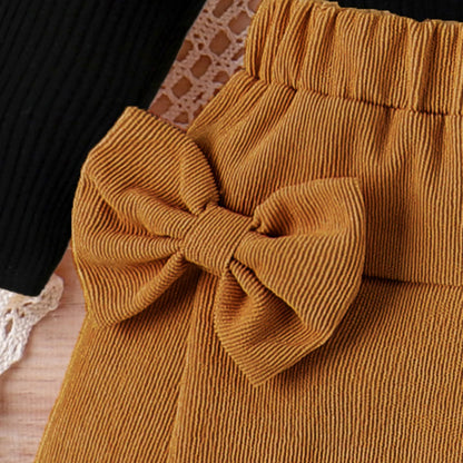 Conjunto Bebê Vintage Premium – Blusa e Saia em Cotelê Delicado