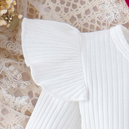 Conjunto Bebê Vintage Premium – Blusa e Saia em Cotelê Delicado