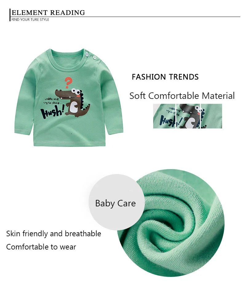 Camiseta Bebê Manga Longa Algodão Premium – Conforto 1 a 2 Anos