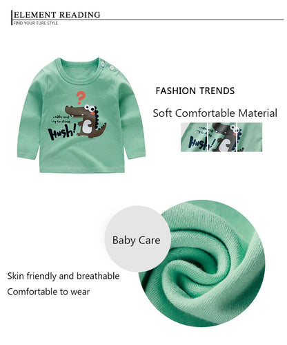 Camiseta Bebê Manga Longa Algodão Premium – Conforto 1 a 2 Anos