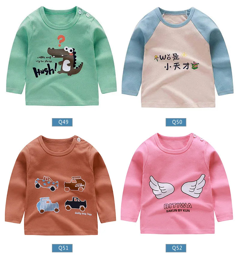 Camiseta Bebê Manga Longa Algodão Premium – Conforto 1 a 2 Anos