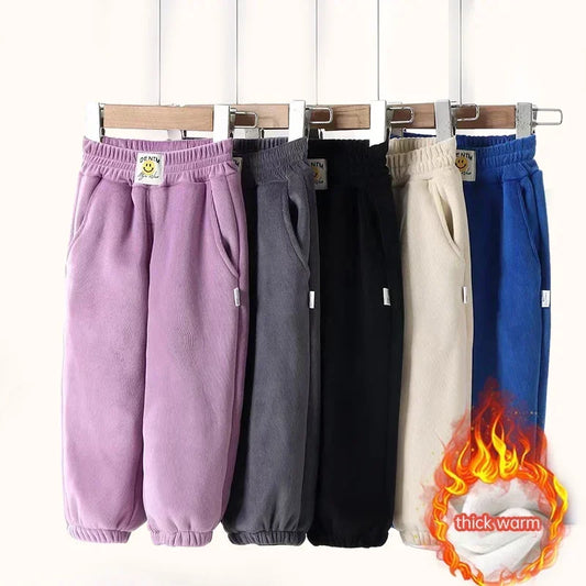 Calça Infantil Térmica Forrada com Veludo – Calça de Inverno Grossa em Algodão (2 a 8 Anos) | Frete Grátis