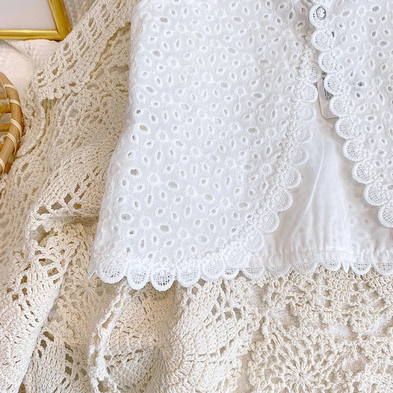 Conjunto Bebê Verão Renda Premium – Leve e Delicado