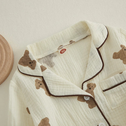 Pijama Bebê Algodão Linho Premium – Conforto Natural para Noites Tranquilas